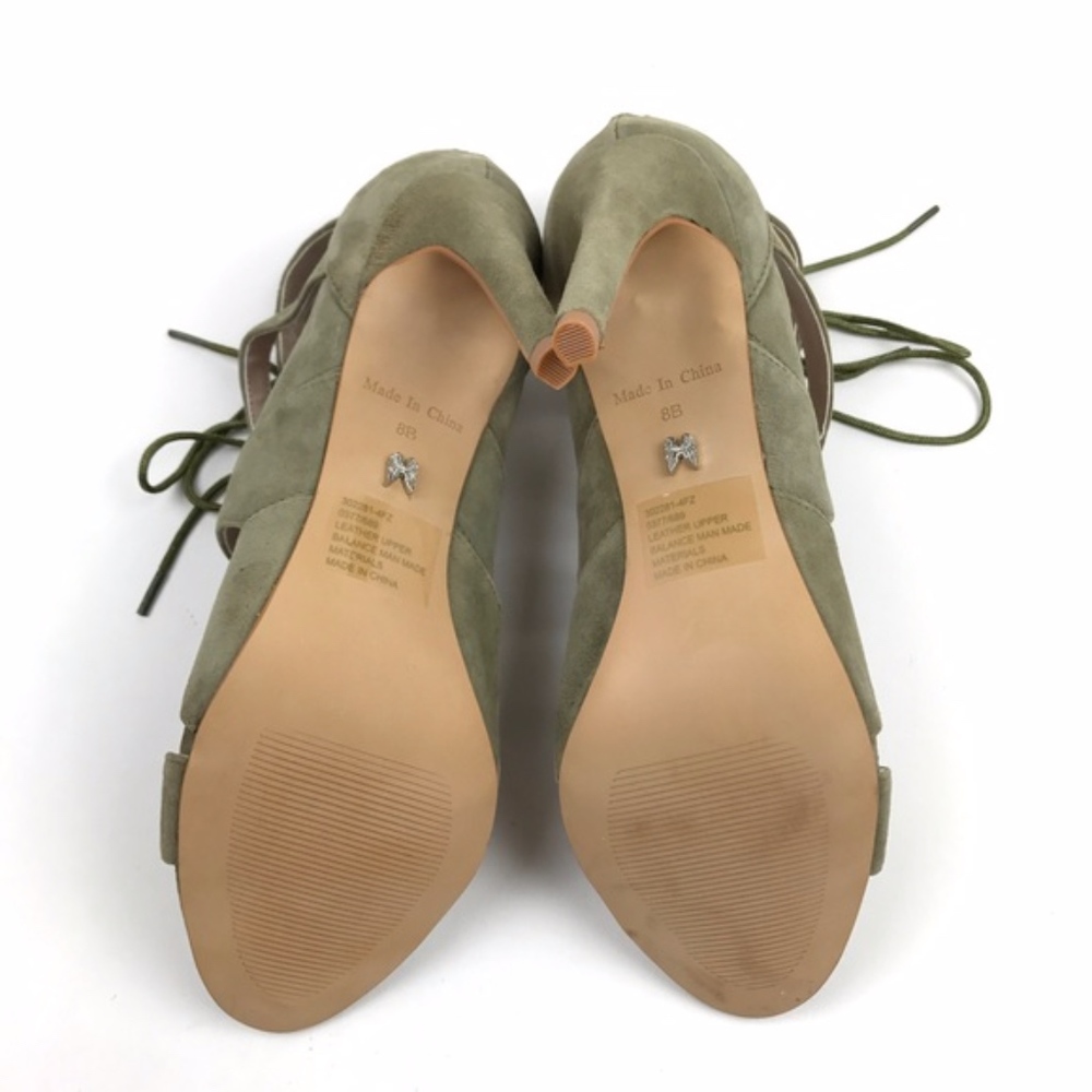 Victoria's Secret Green Lace Up Sandals Heels - Picture 8 of 8
